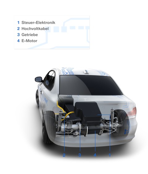 Antriebskomponenten des BMW Concept ActiveE 2009