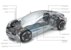 Antriebsstrang des BMW Vision Efficient Dynamics