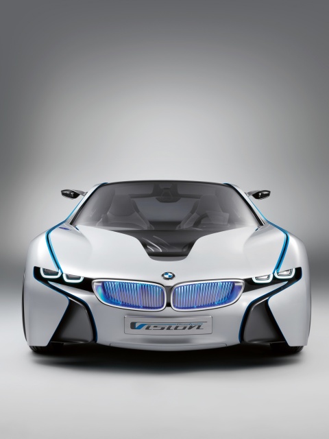 Frontansicht des Mittelmotorsportwagens BMW Vision EfficientDynamics 2009