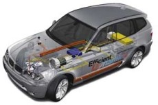 Hybrid-Komponenten des BMW X3 Efficient Dynamics 2005