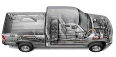 Hybrid-Komponenten des GMC Sierra Hybrid 2004