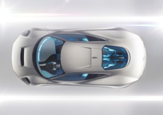 Draufsicht des Plug-In Hybrid C-X75 von Jaguar