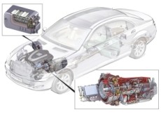 Hybrid-Antriebsstrang des Mercedes S400 BlueHybrid 2008