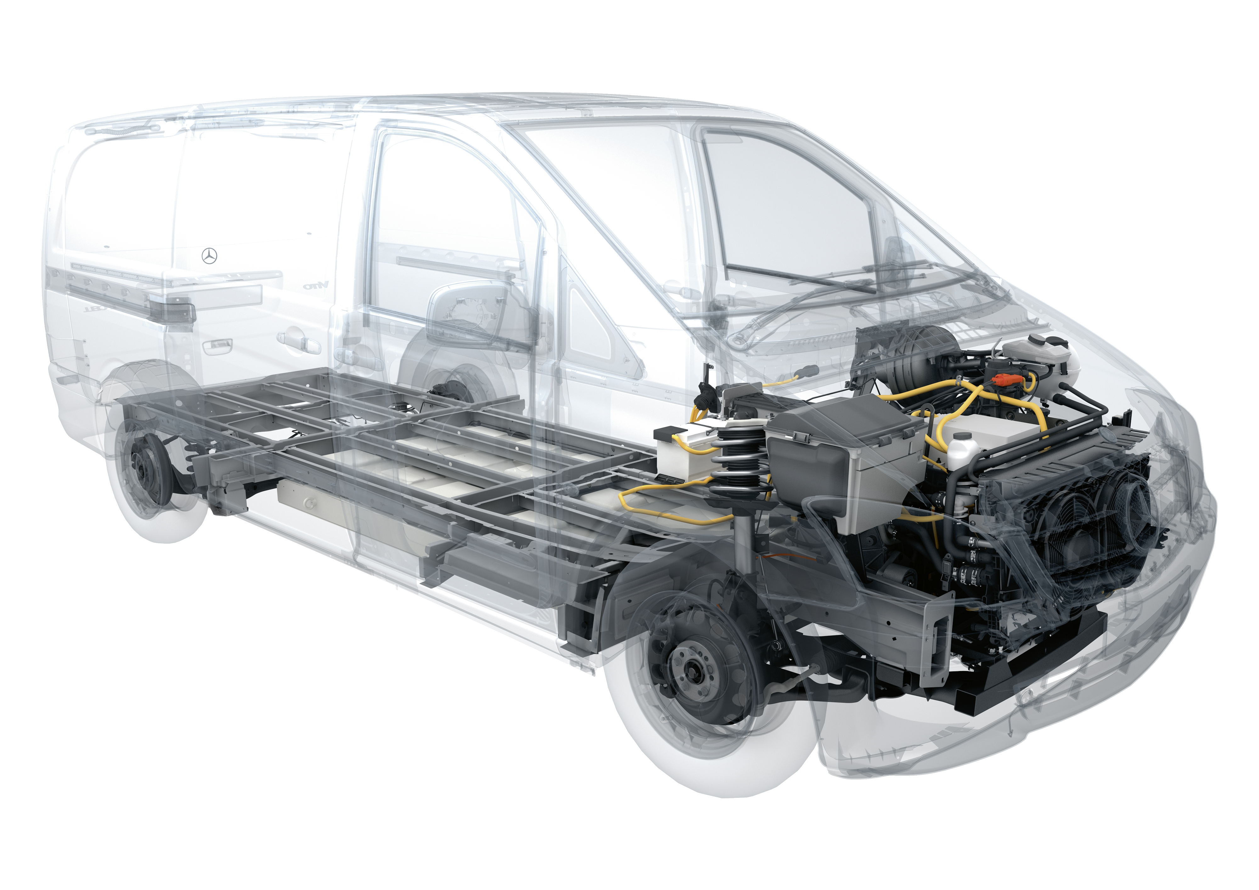 Antriebsstrang des Elektro-Transporter Mercedes-Benz Vito E-CELL 2010