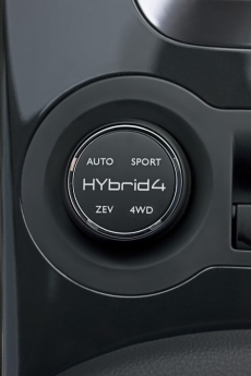 Wahlschalter des Peugeot 3008 HYbrid4 2010