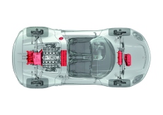 Antriebsstrang des Porsche 918 Spyder 2010
