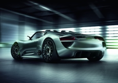 Heckansicht des Porsche 918 Spyder 2010