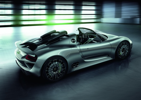 Seitenansicht Porsche 918 Spyder 2010