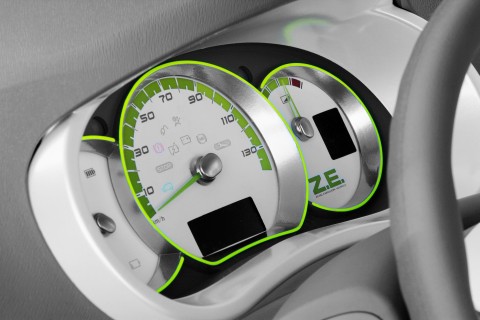 Display des Elektroauto Renault Kangoo Be Bop ZE