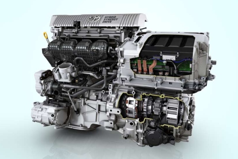 Powersplit Hybrid Antriebsstrang des Toyota Auris Hybrid 2010